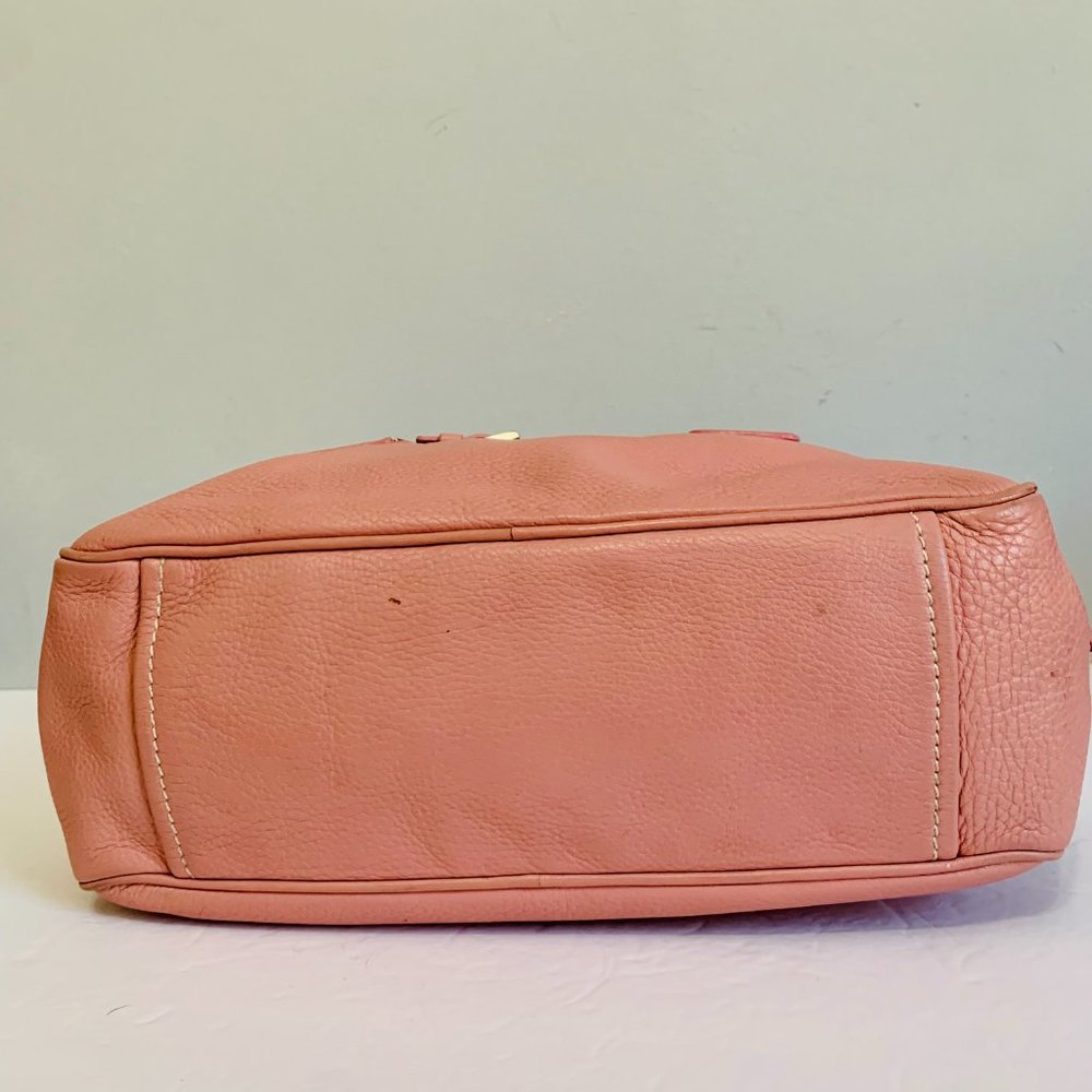 PRADA PINK PEBBLED LEATHER SATCHEL BAG WITH LOCK AND KEY Y2K - Picture 9 of 15